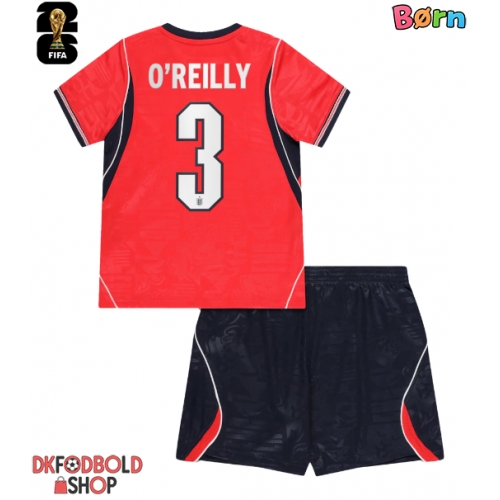 England Nico O'Reilly #3 Udebanesæt Børn VM 2026 Kort ærmer (+ korte bukser)